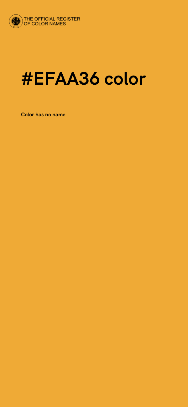 #EFAA36 color image