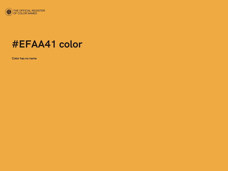 #EFAA41 color image