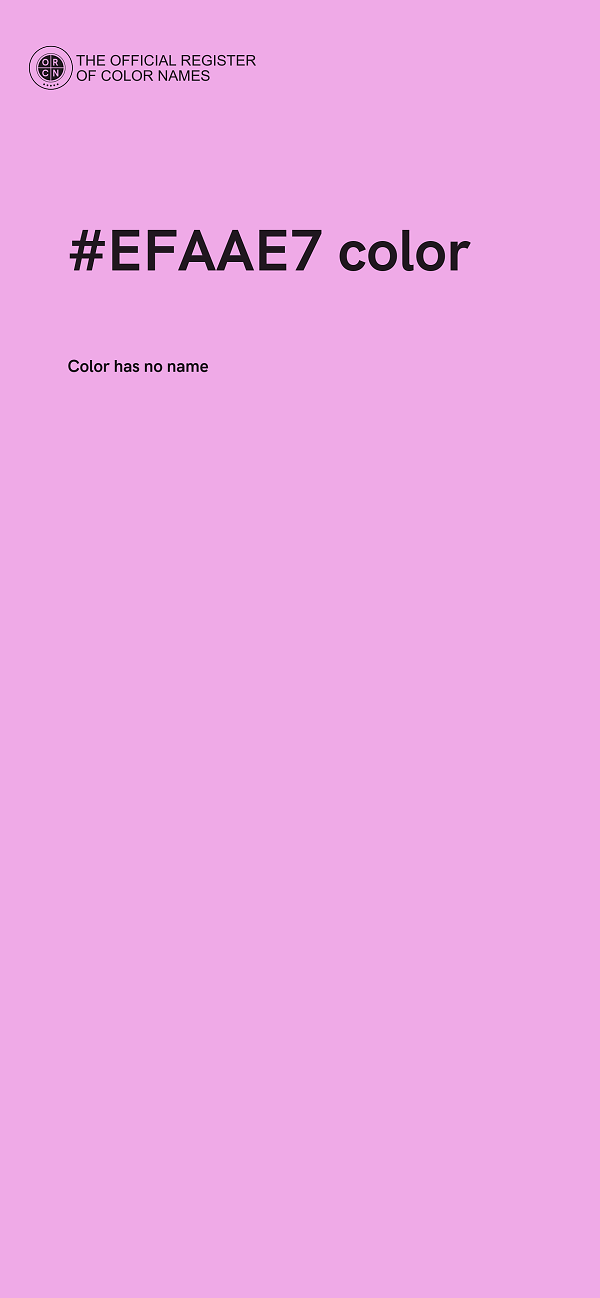 #EFAAE7 color image