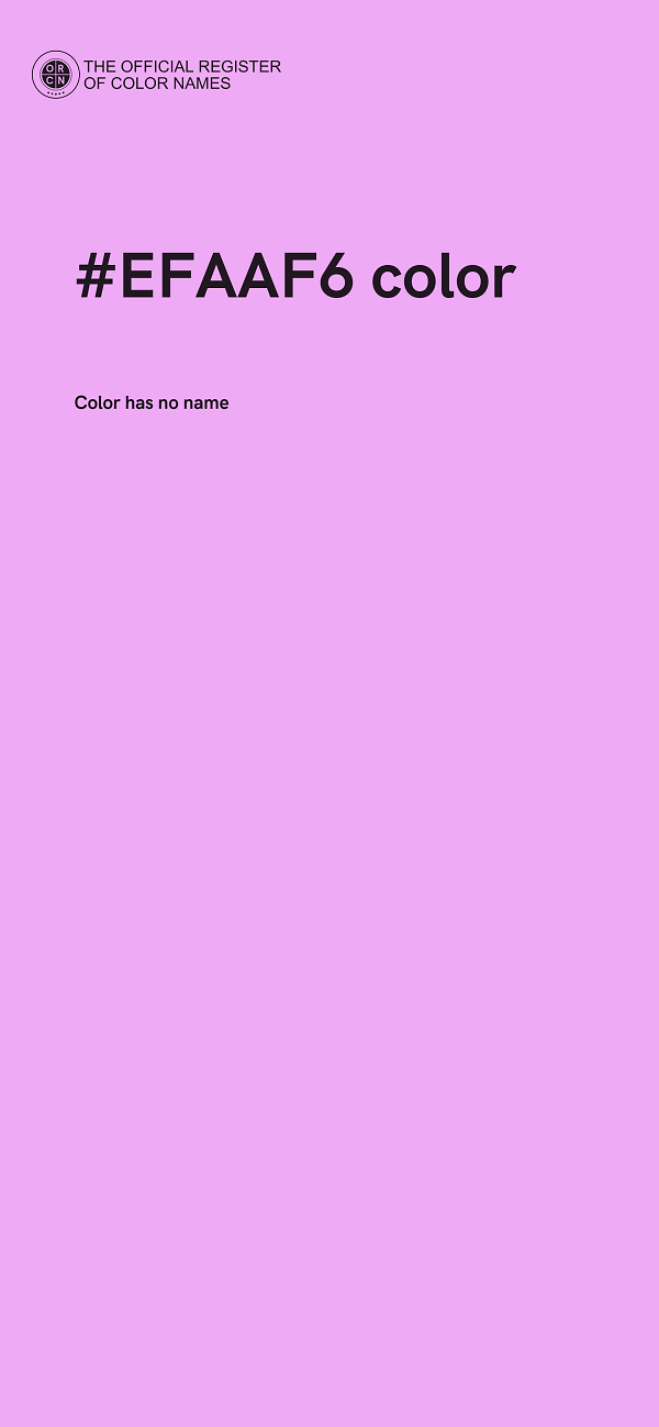 #EFAAF6 color image
