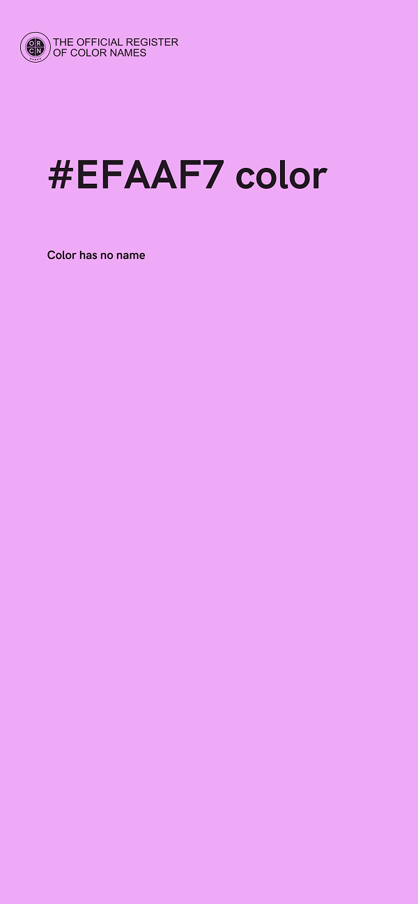 #EFAAF7 color image