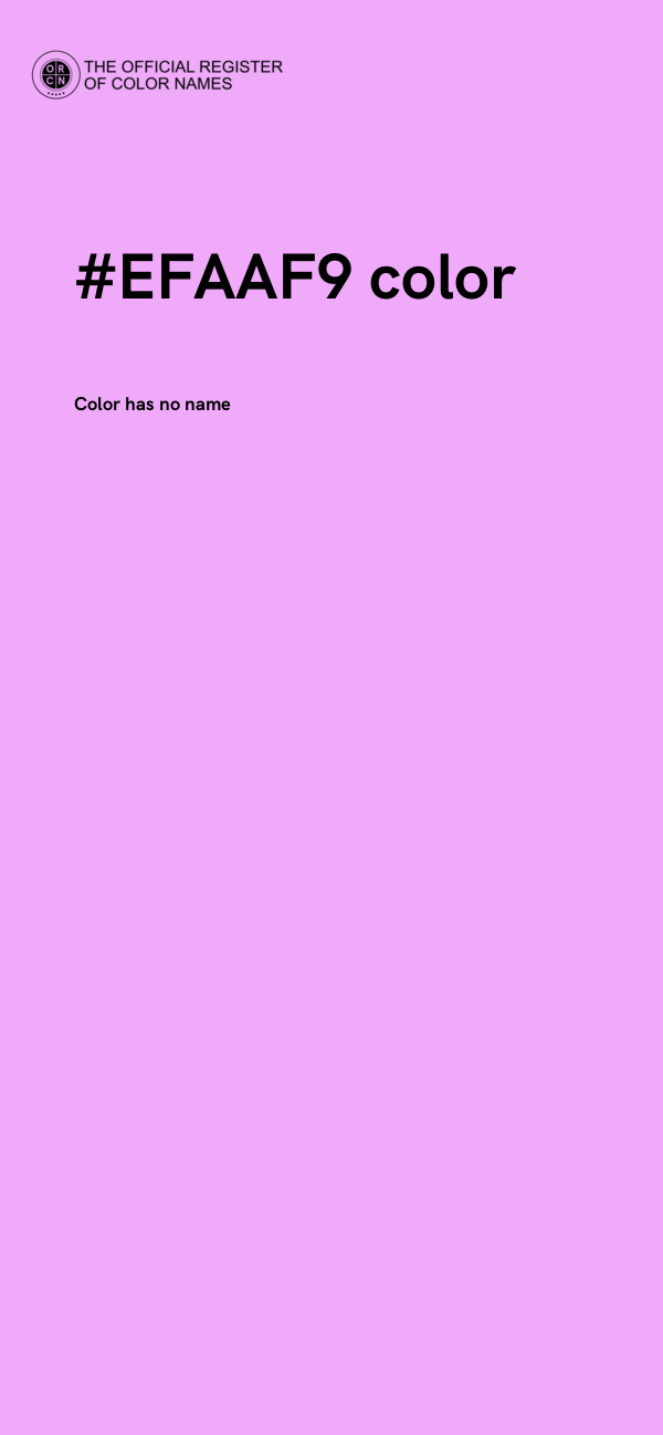 #EFAAF9 color image