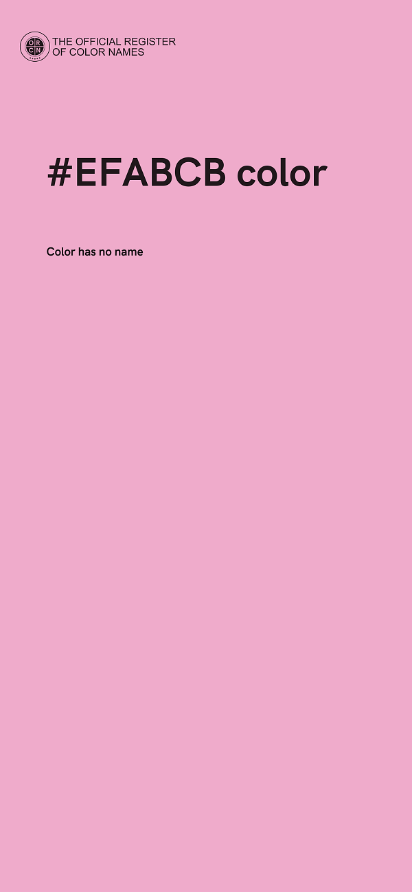 #EFABCB color image