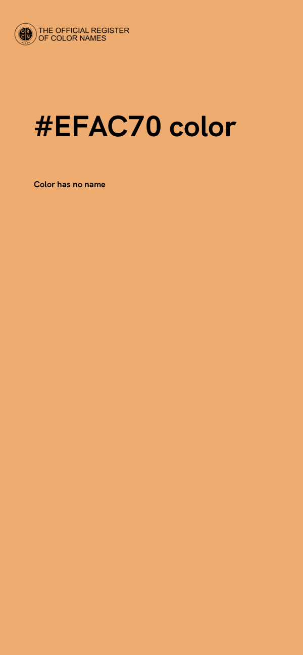 #EFAC70 color image