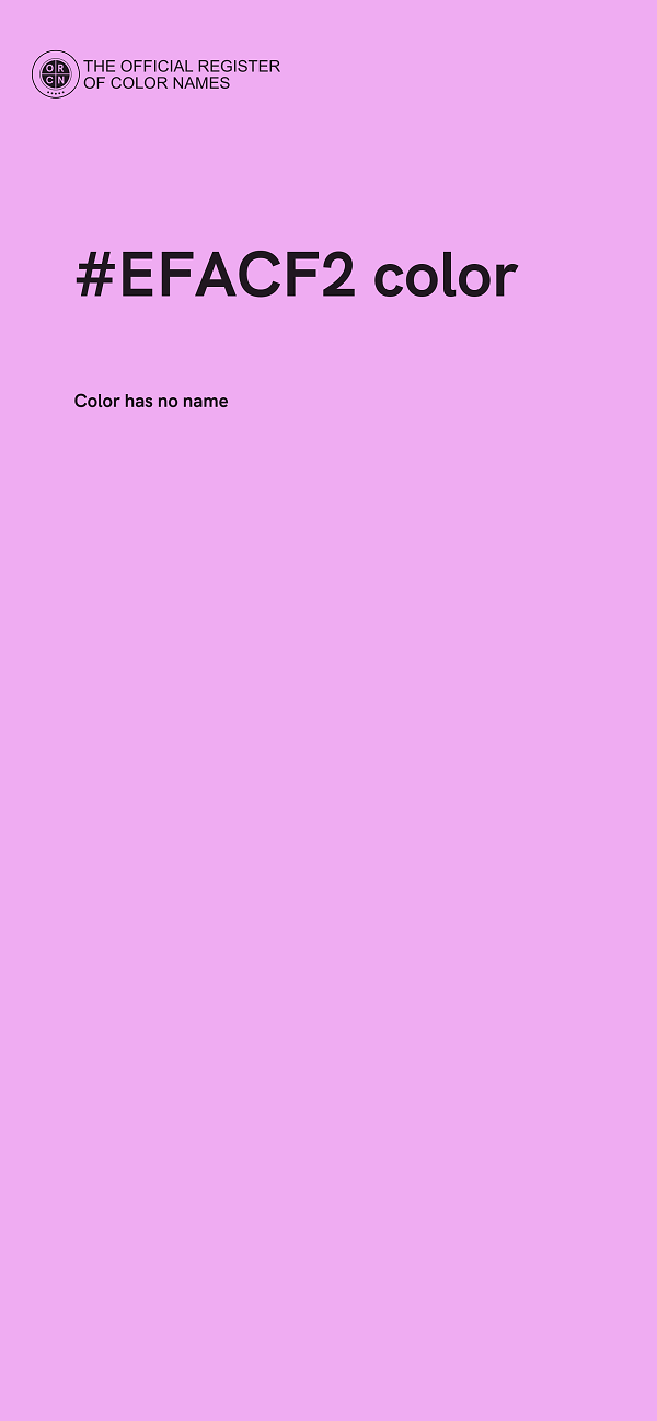 #EFACF2 color image