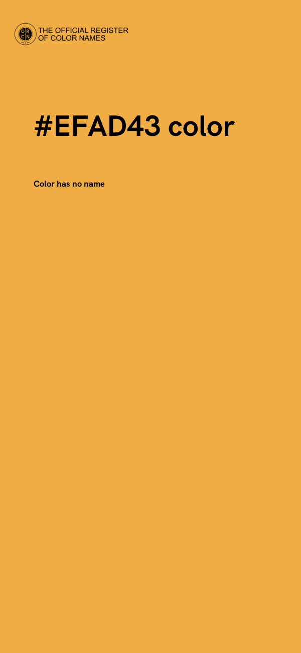 #EFAD43 color image