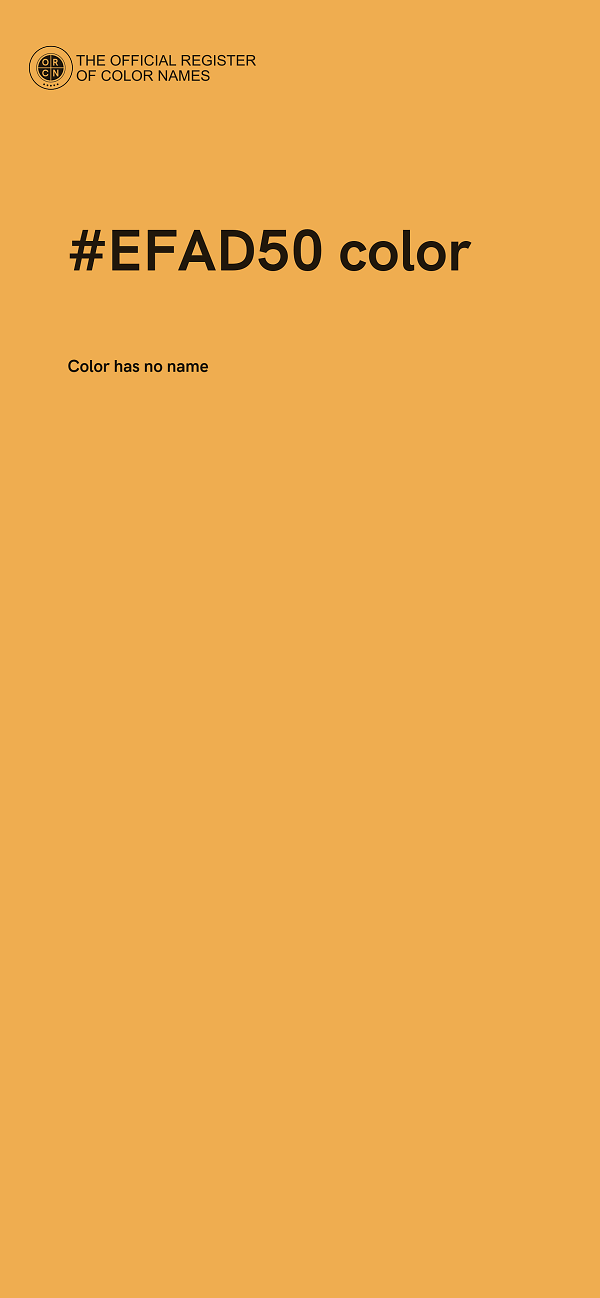 #EFAD50 color image
