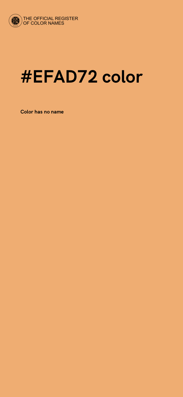 #EFAD72 color image
