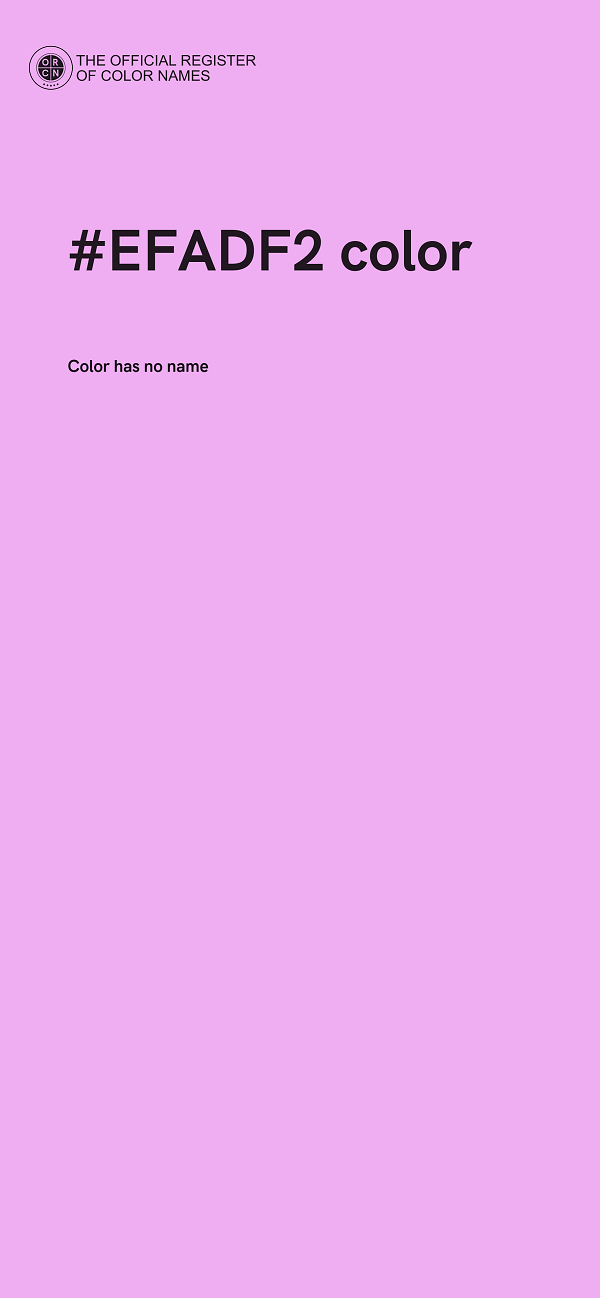 #EFADF2 color image