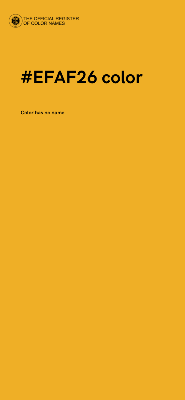 #EFAF26 color image