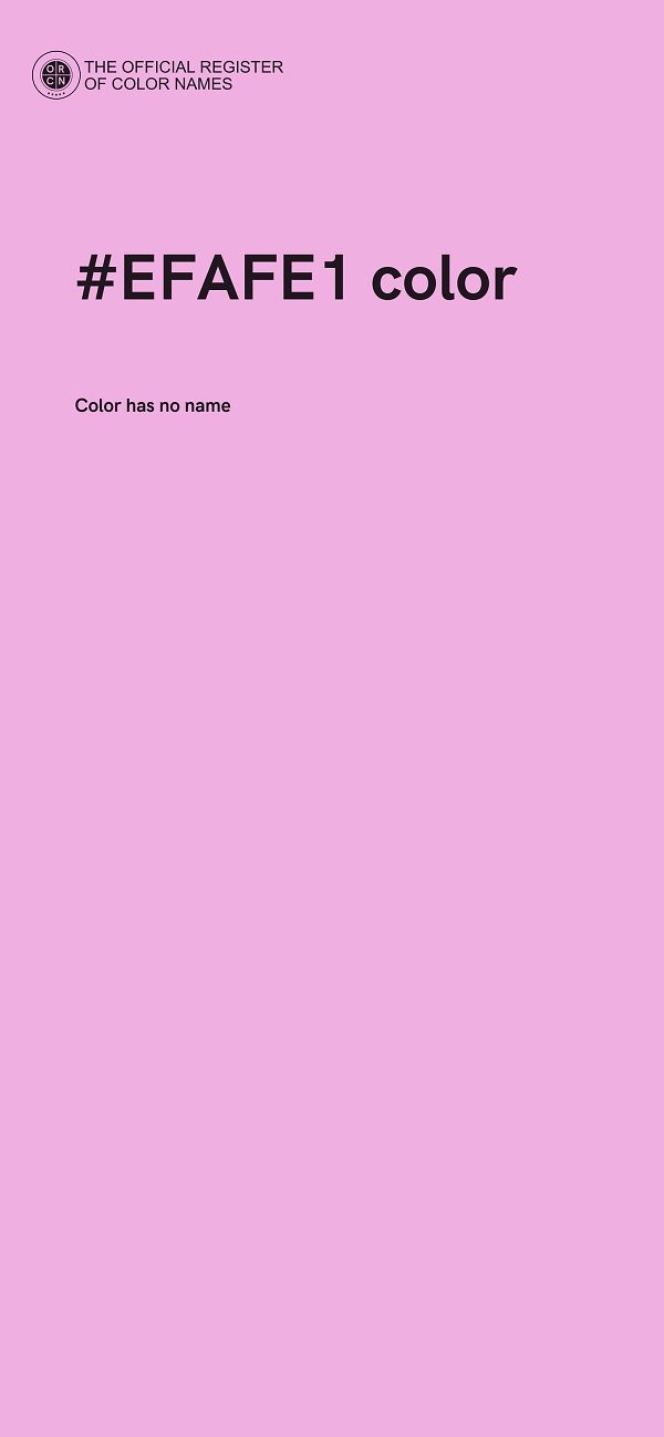 #EFAFE1 color image