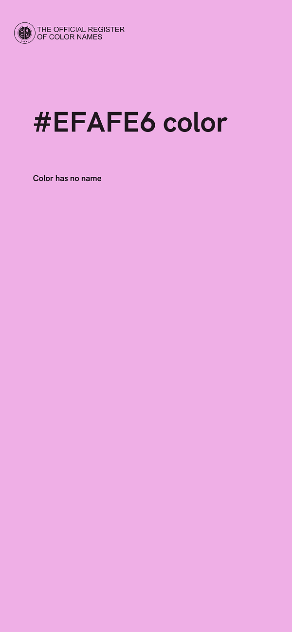 #EFAFE6 color image