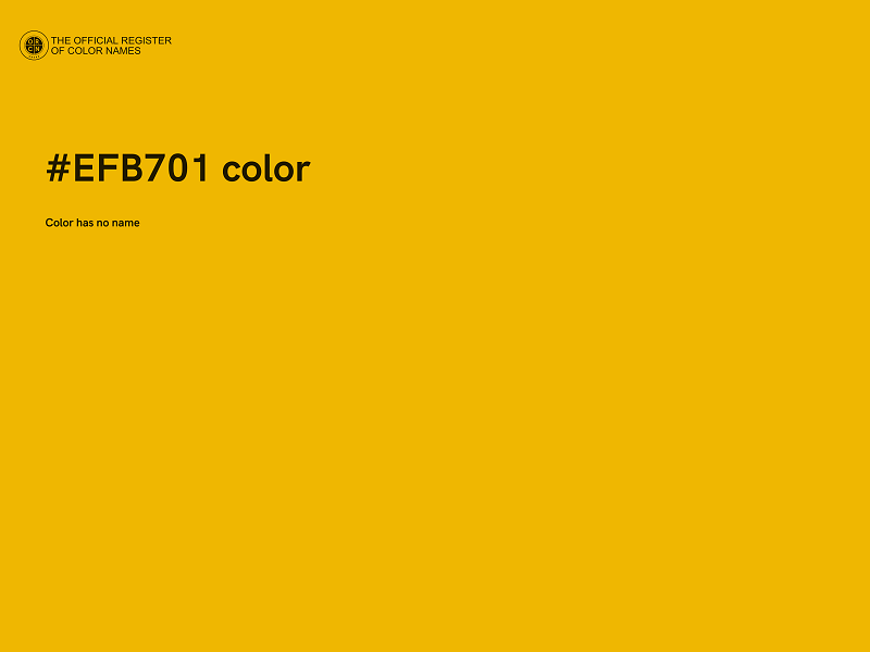 #EFB701 color image