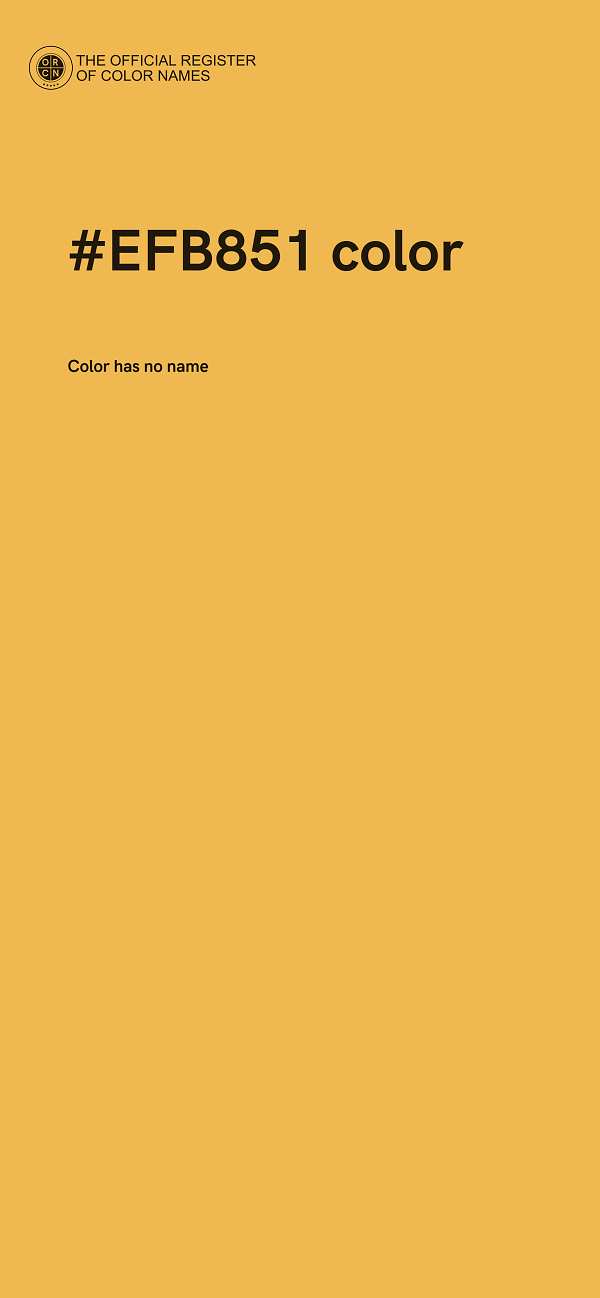 #EFB851 color image