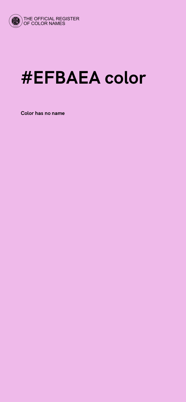 #EFBAEA color image