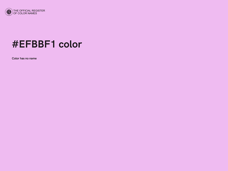 #EFBBF1 color image