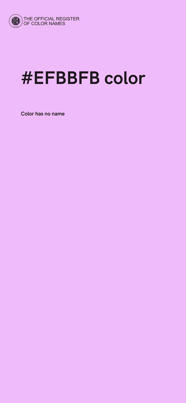 #EFBBFB color image