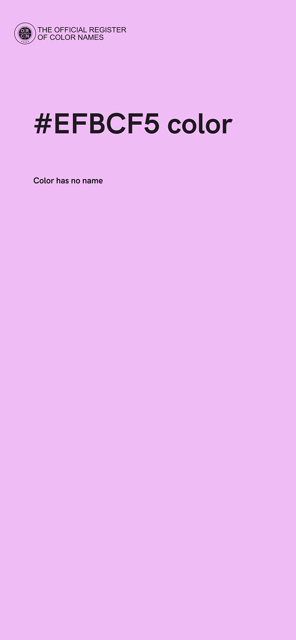 #EFBCF5 color image