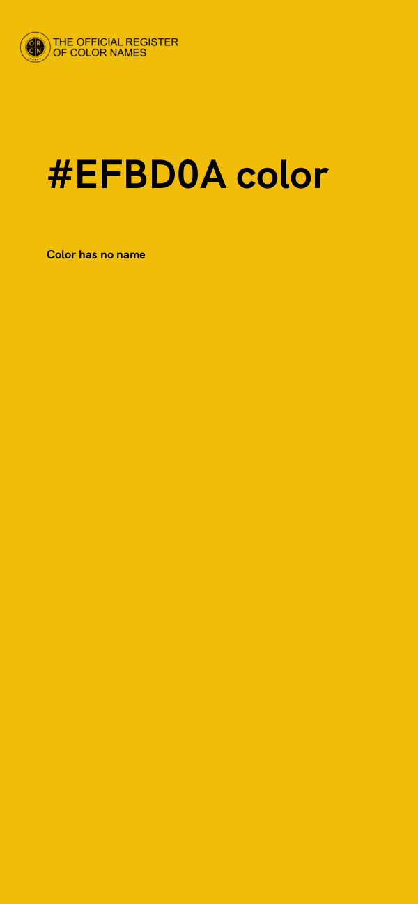 #EFBD0A color image