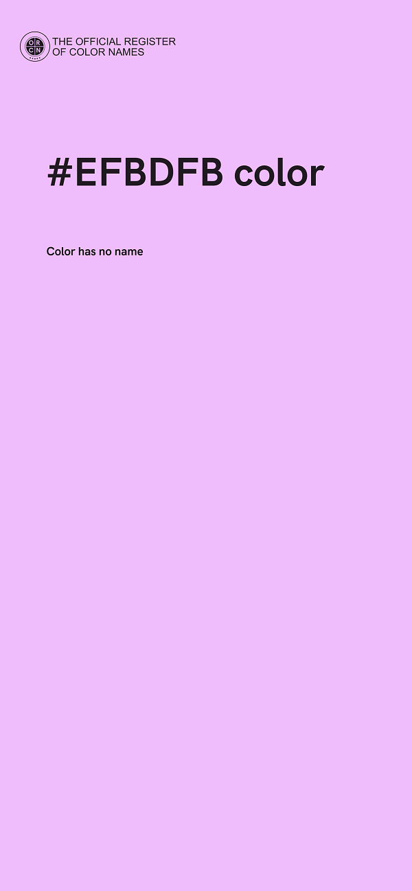#EFBDFB color image