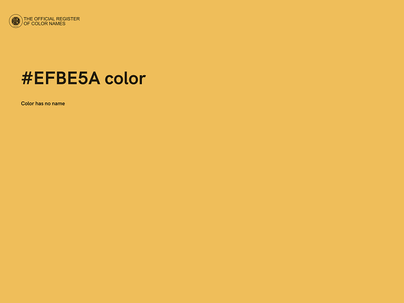 #EFBE5A color image