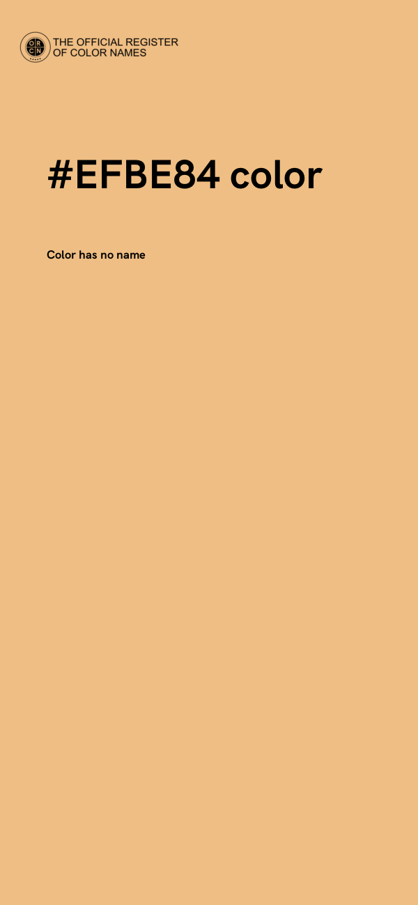 #EFBE84 color image