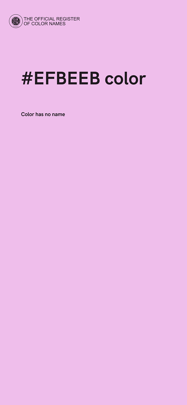 #EFBEEB color image