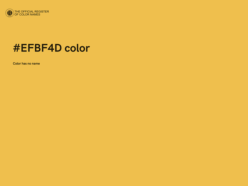 #EFBF4D color image