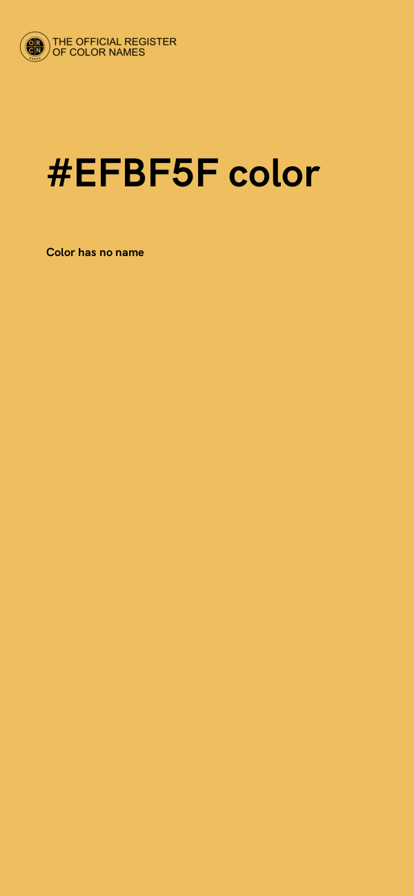 #EFBF5F color image