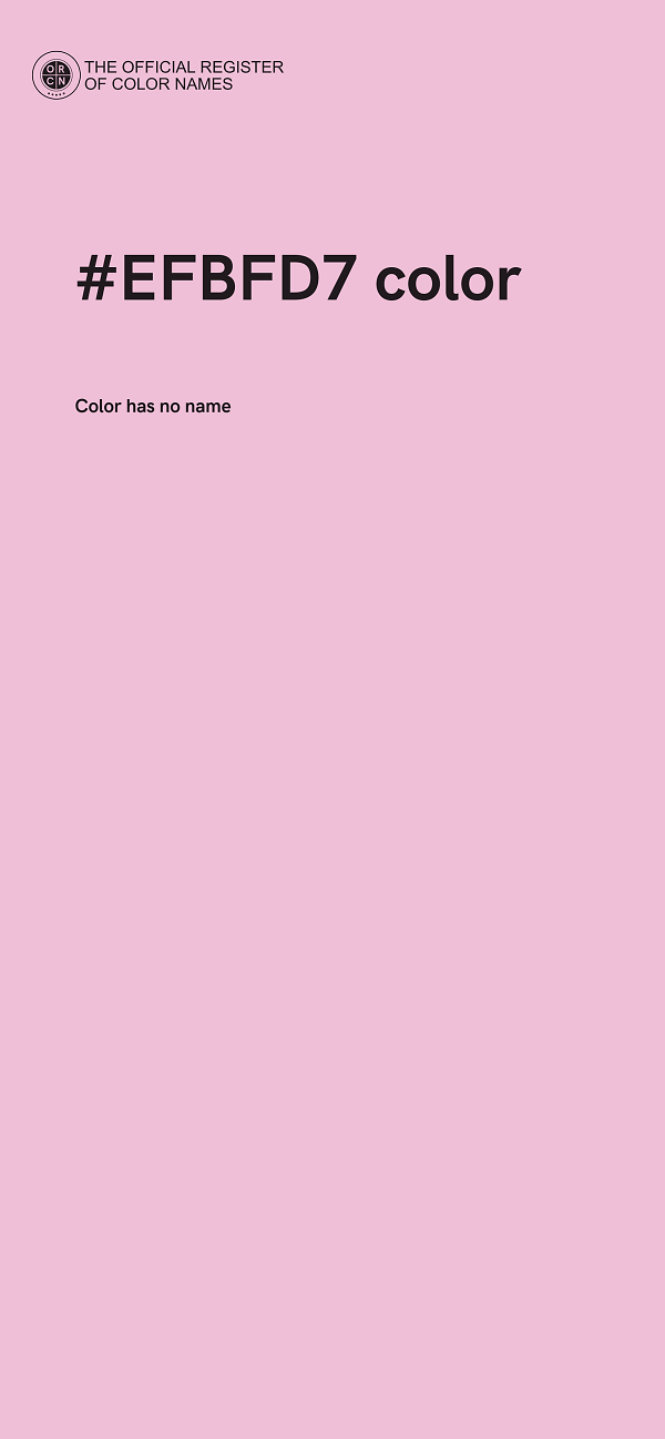 #EFBFD7 color image