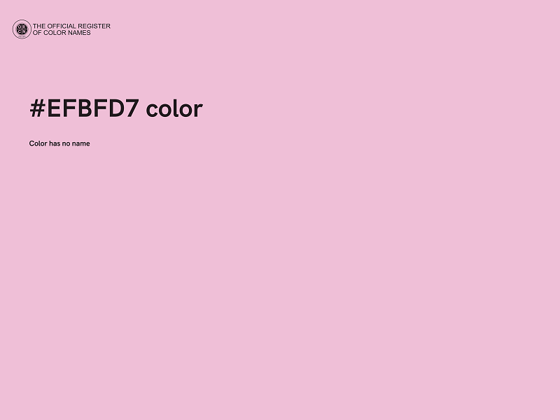 #EFBFD7 color image