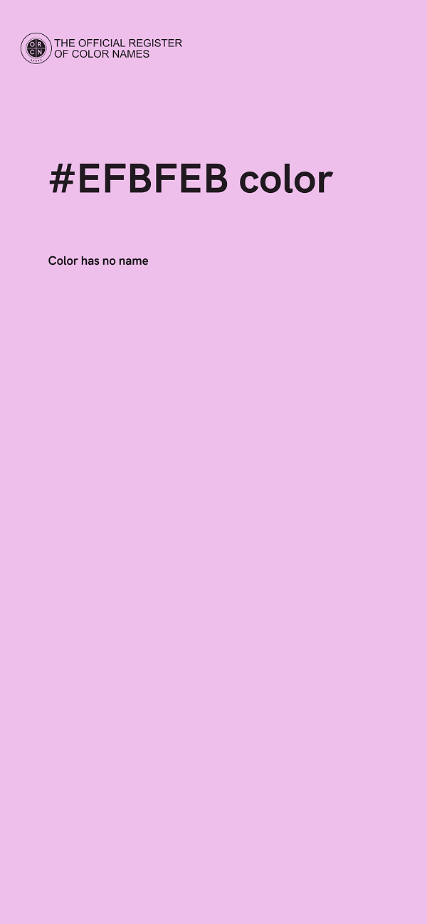 #EFBFEB color image