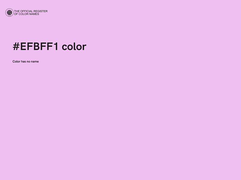 #EFBFF1 color image