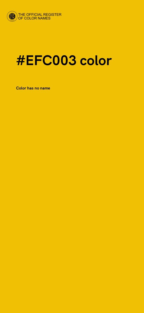 #EFC003 color image