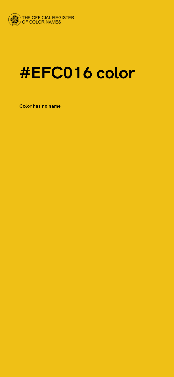 #EFC016 color image