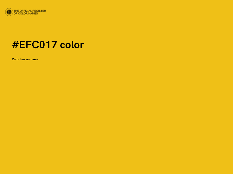 #EFC017 color image