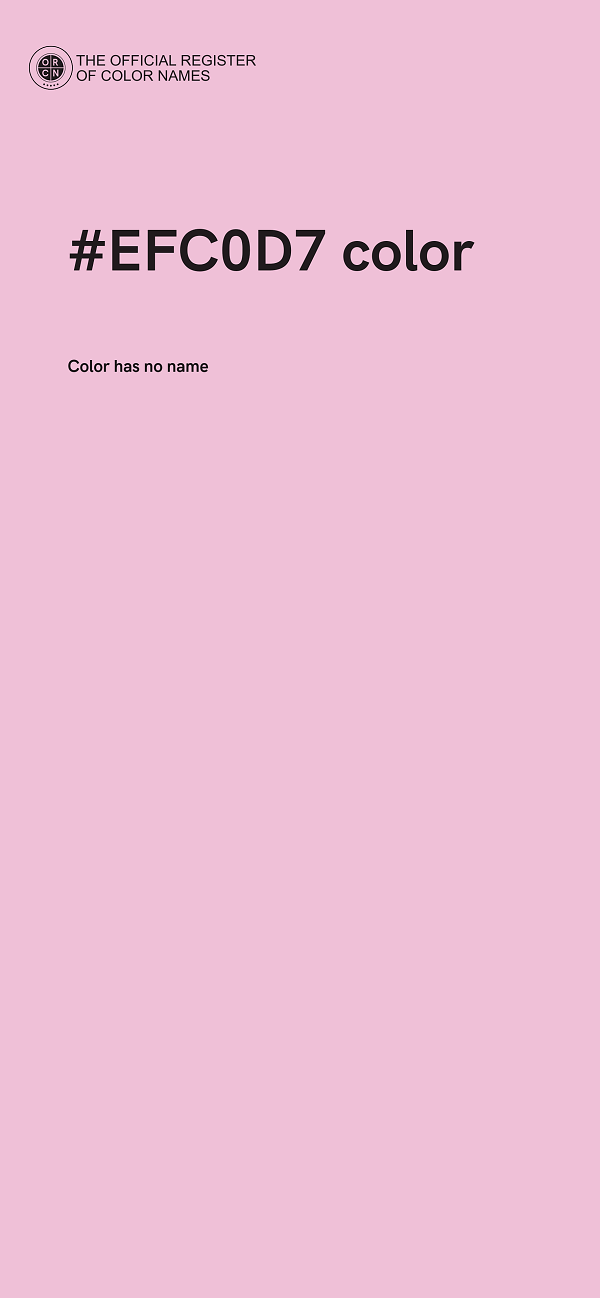 #EFC0D7 color image