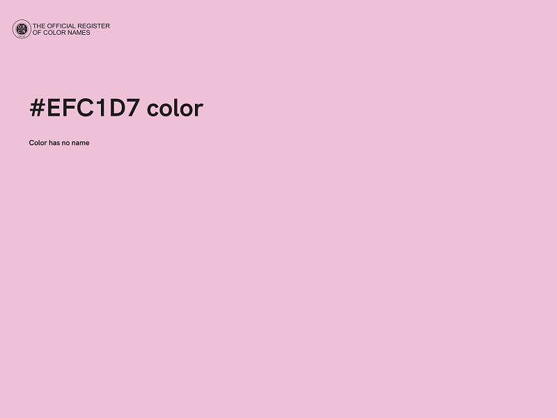 #EFC1D7 color image