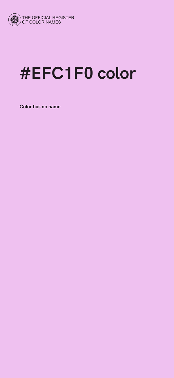 #EFC1F0 color image