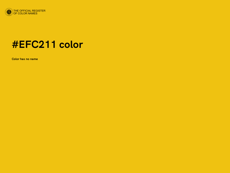 #EFC211 color image