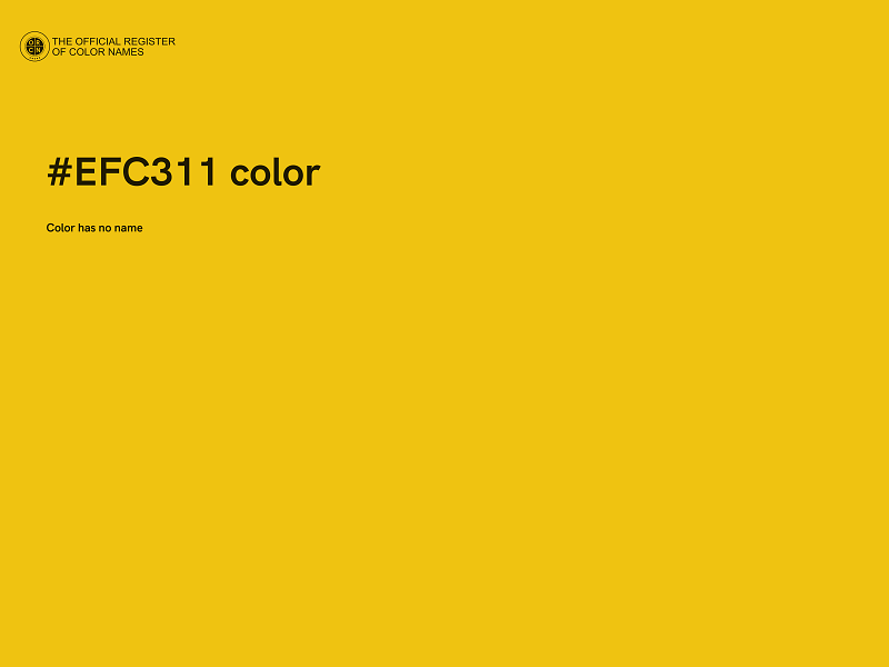 #EFC311 color image