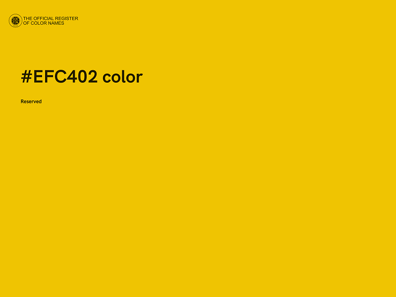 #EFC402 color image