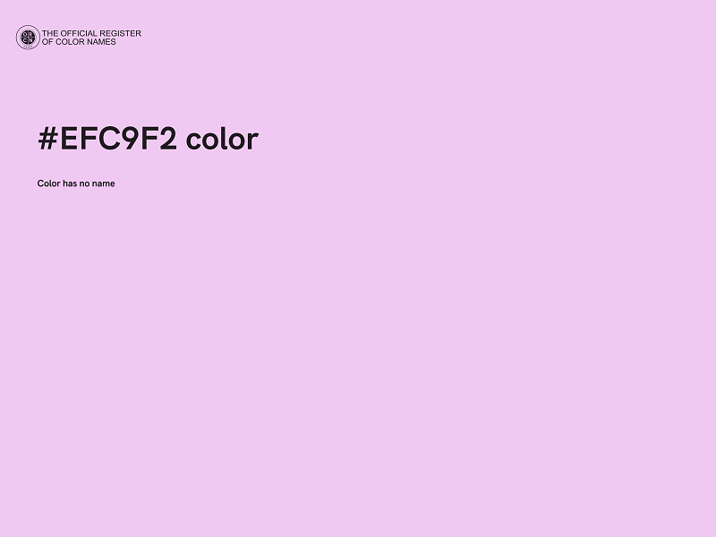 #EFC9F2 color image