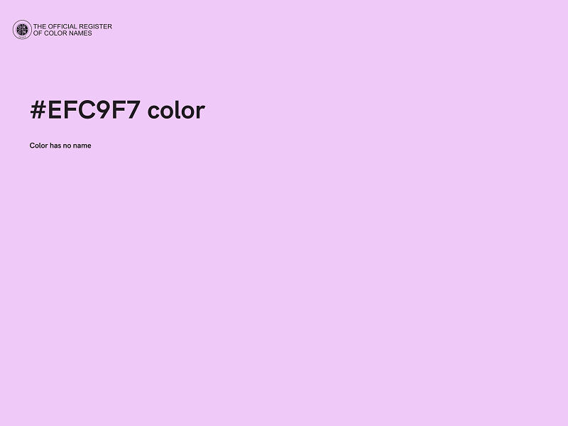 #EFC9F7 color image