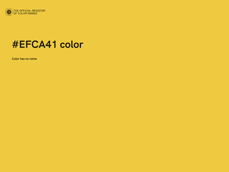 #EFCA41 color image