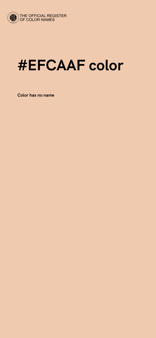 #EFCAAF color image