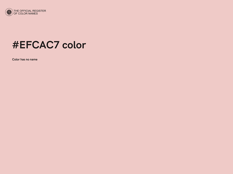 #EFCAC7 color image