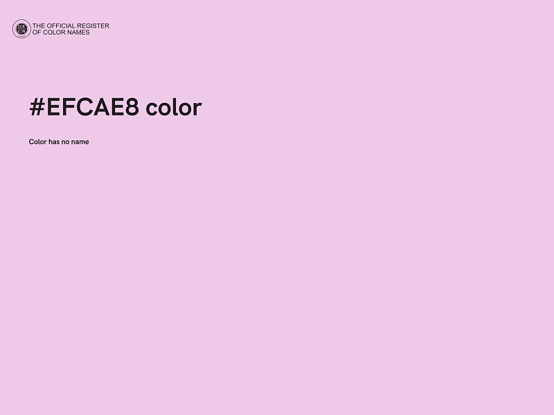 #EFCAE8 color image