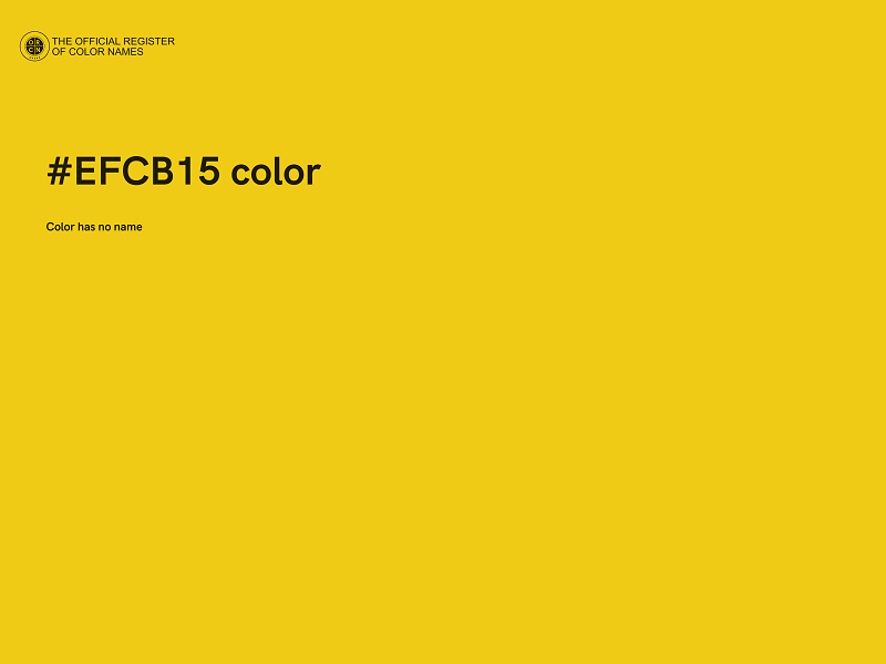 #EFCB15 color image