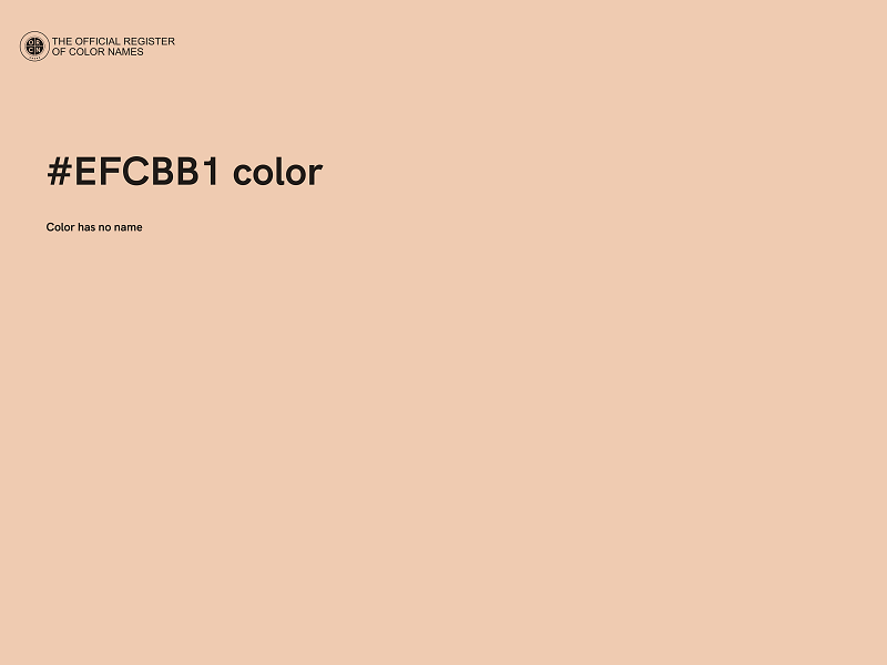 #EFCBB1 color image